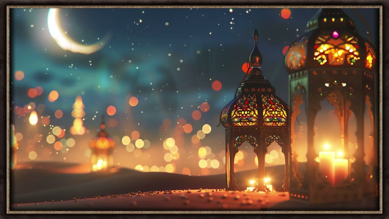 Ramadan 4K Frame TV Art | Cozy Islamic Lantern Ambience | 2 Hour Background 🌙