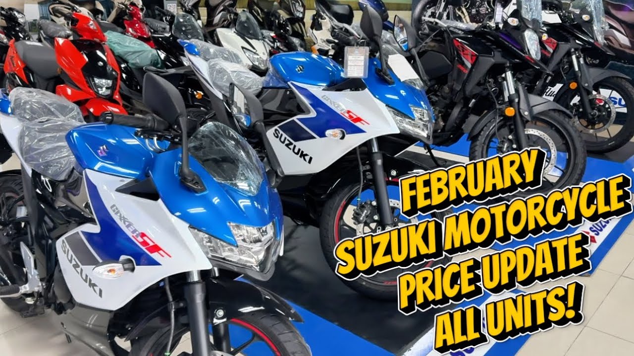February Suzuki Motorcycle Price Update All Units Langga Gail