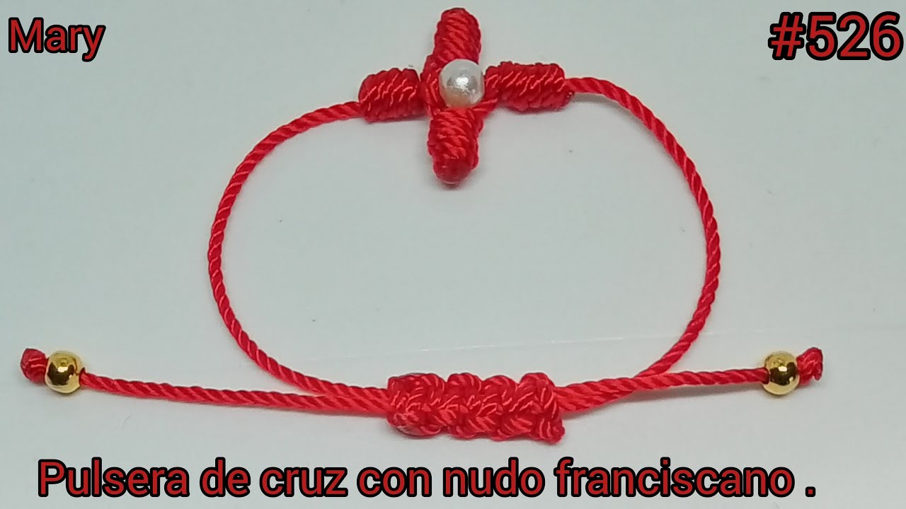COMO HACER UNA PULSERA DE CRUZ ( CON NUDO FRANCISCANO )