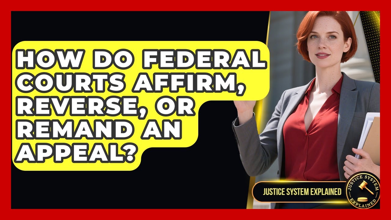 How Do Federal Courts Affirm, Reverse, Or Remand An Appeal? - Justice System Explained