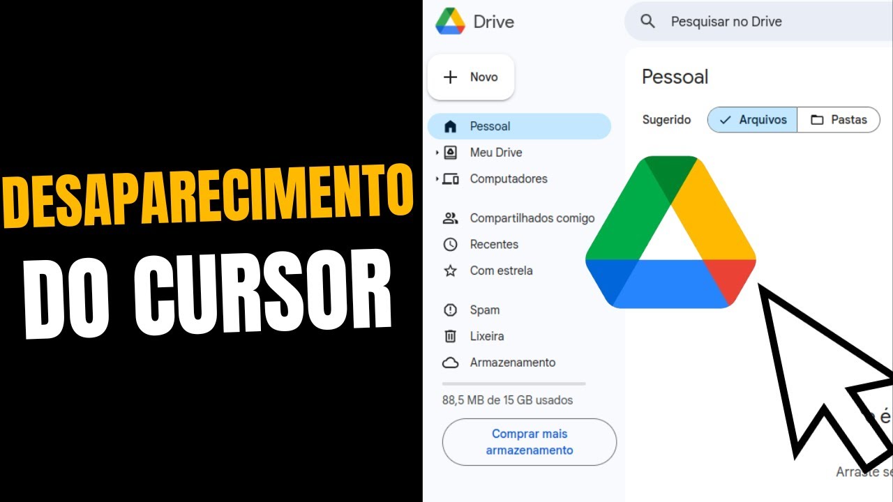 Como Corrigir o Desaparecimento Do Cursor No Google Drive