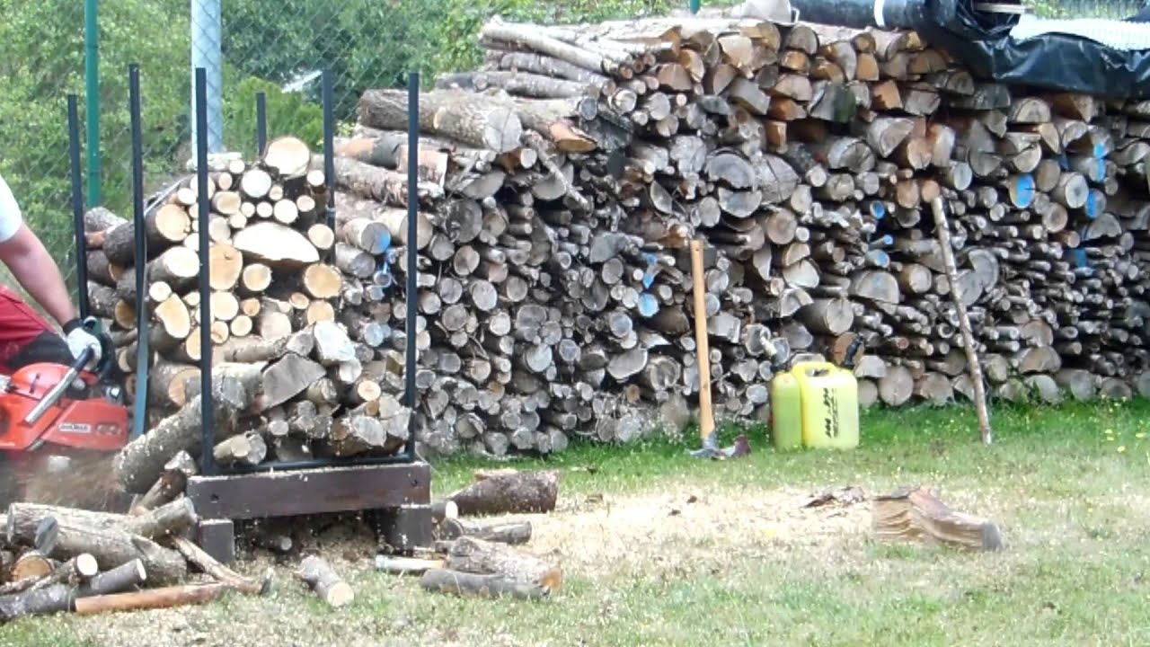 Sägebock Eigenkonstruktion für ca. 0,5m³ Brennholz Dolmar PS 7900 60cm