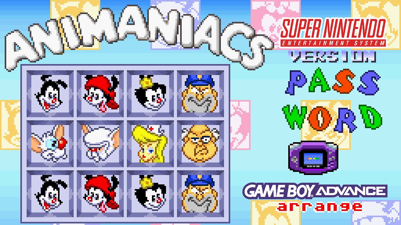 Animaniacs (Super Nintendo) - Password - Game Boy Advance arrange