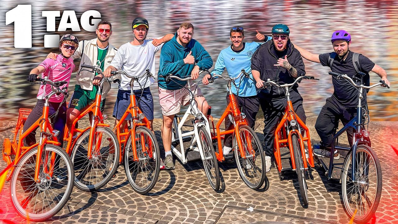 😨😱TOUR vorbei DANK POLIZEI?! - ERSTER Unfall Fail | LAUFBAND-RAD Tour Tag 1!