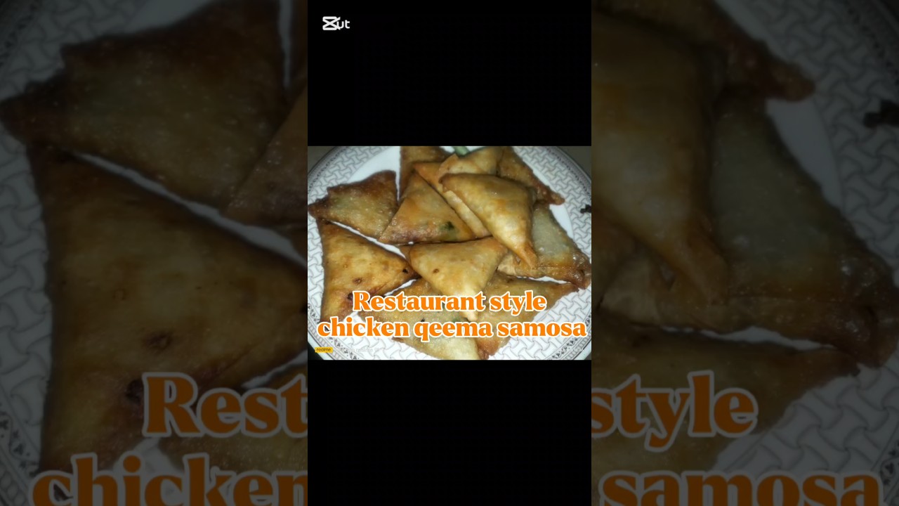 Restaurant style chicken qeema samosa recipe short by sweet sour & salty