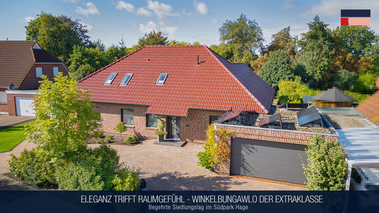 Eleganz trifft Raumgefühl – Winkelbungalow der Extraklasse in Hage (ID 9483)