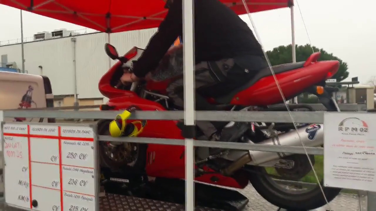 Passage au banc de puissance d'une Ducati 1000 DS Super Sport