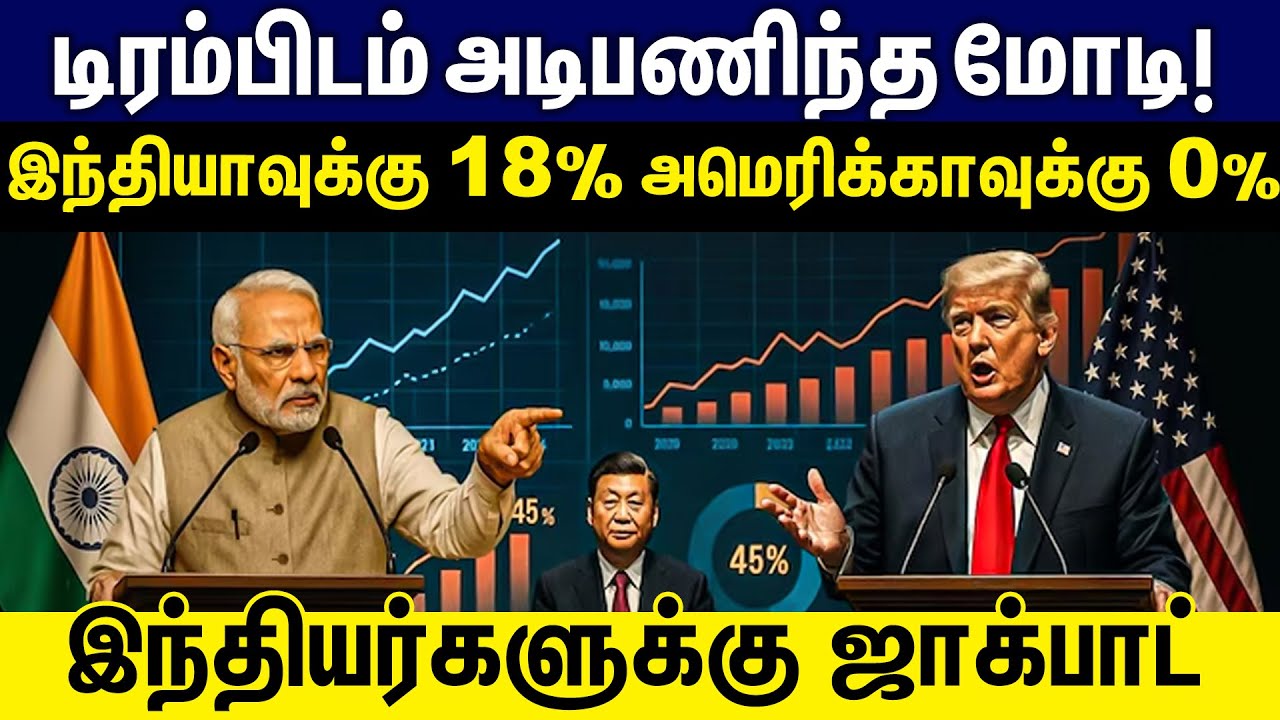 டிரம்பிடம் அடிபணிந்த மோடி ! இந்தியாவுக்கு 18% அமெரிக்காவுக்கு ௦% | Trump Tariffs | PM Modi | Trump