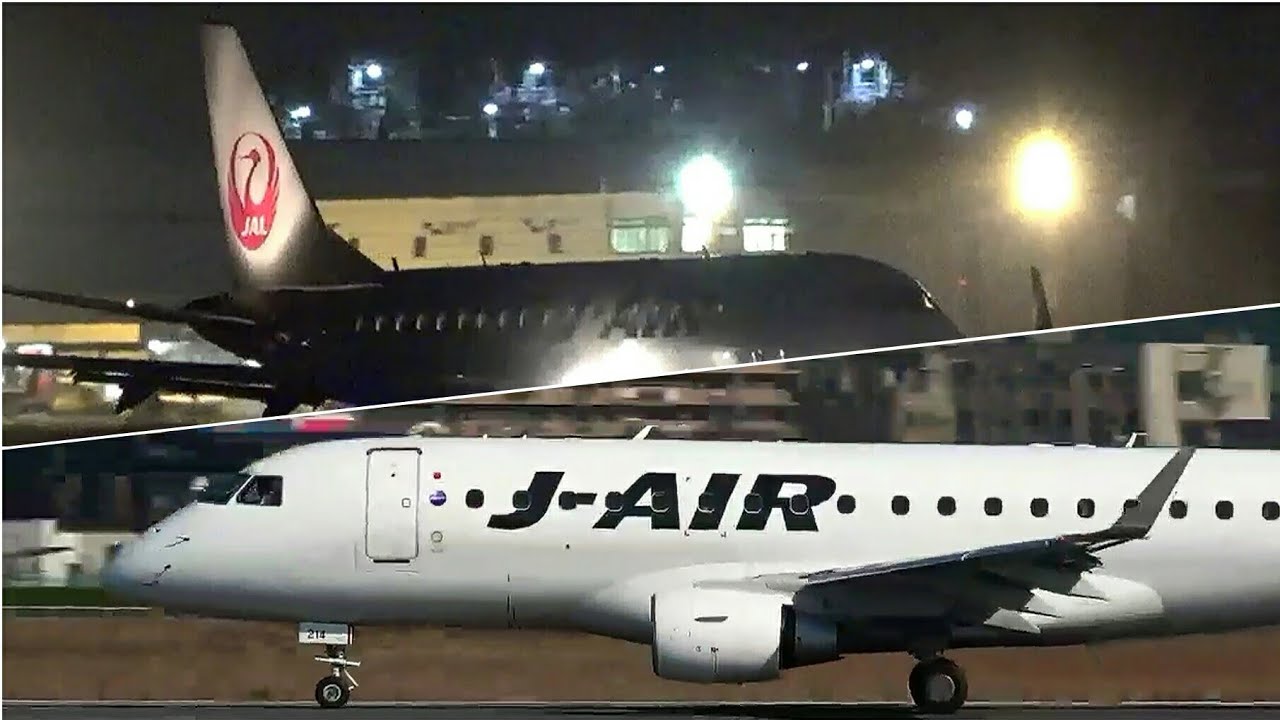 J-AIR E170 JA214J, JA222J 松山空港 20171203