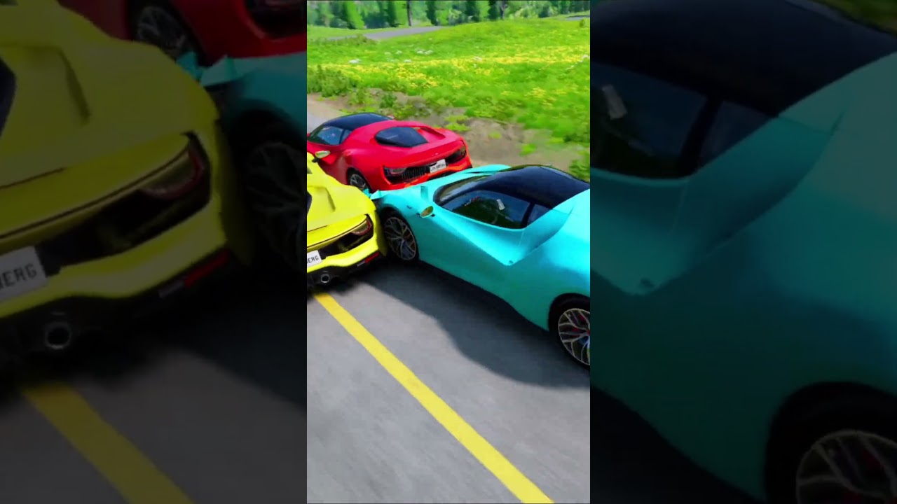 Cars vs Big Speed Bump Vs Spider-Man BeamNG.Drive #beamngdrive