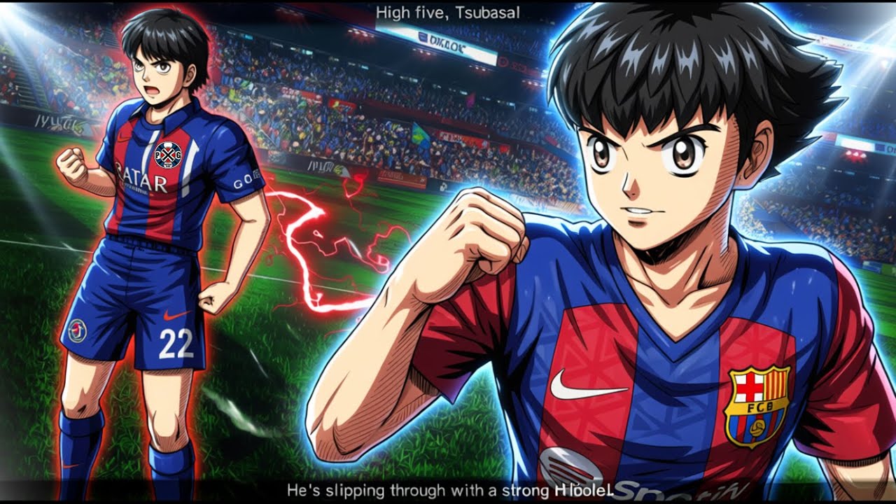 Tsubasa vs Misaki - Captain Tsubasa - PSG vs BARCELONA