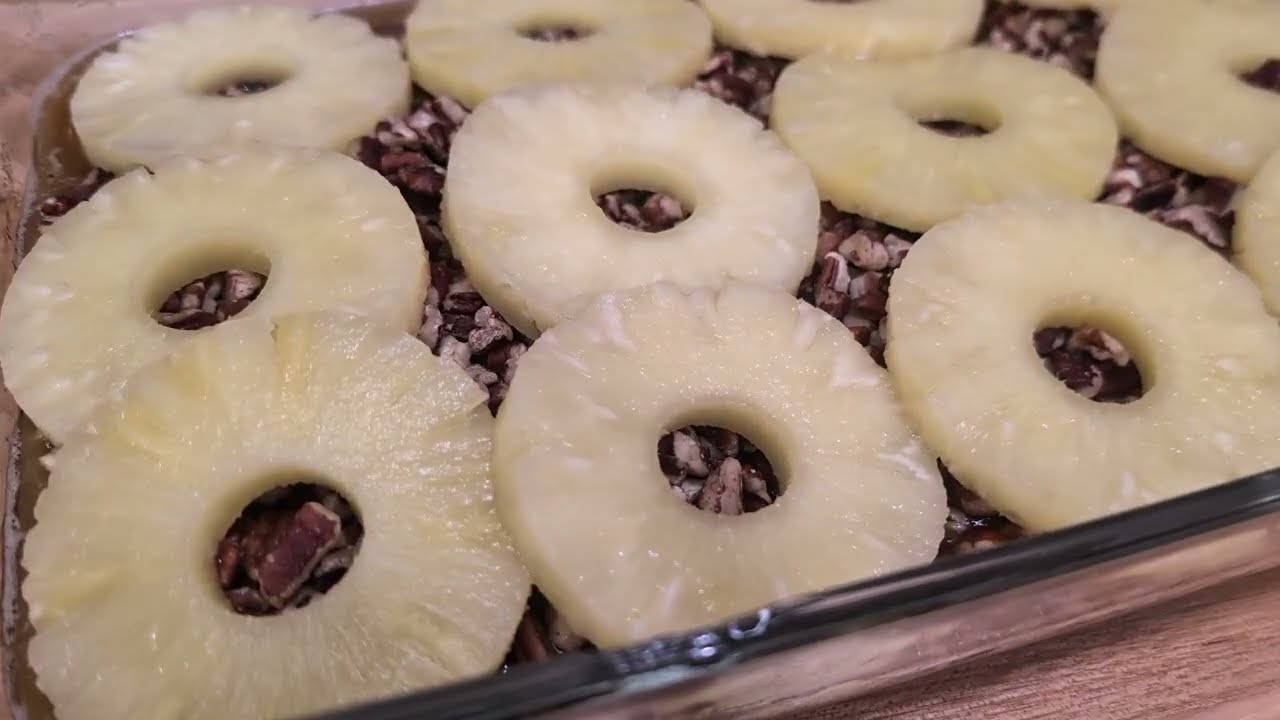 Pecan Pineapple Upside Down Cake