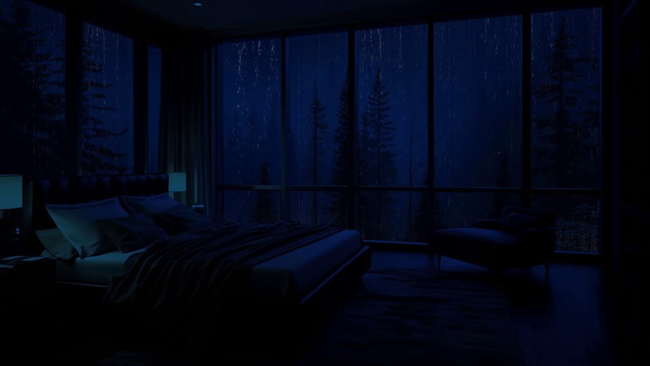 Relaxing Rain Sounds: Heavy Rain on the Window for Peaceful Sleep 💦