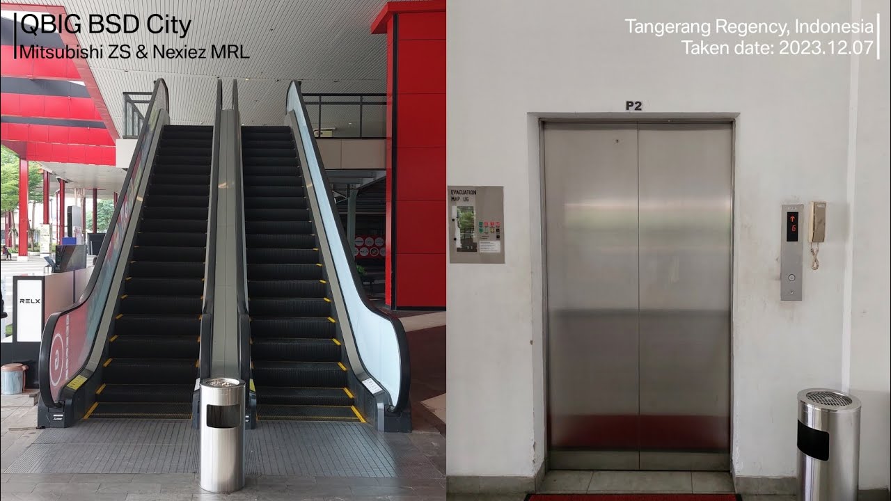 Mitsubishi Escalators and Elevators at QBIG BSD City, Tangerang Regency