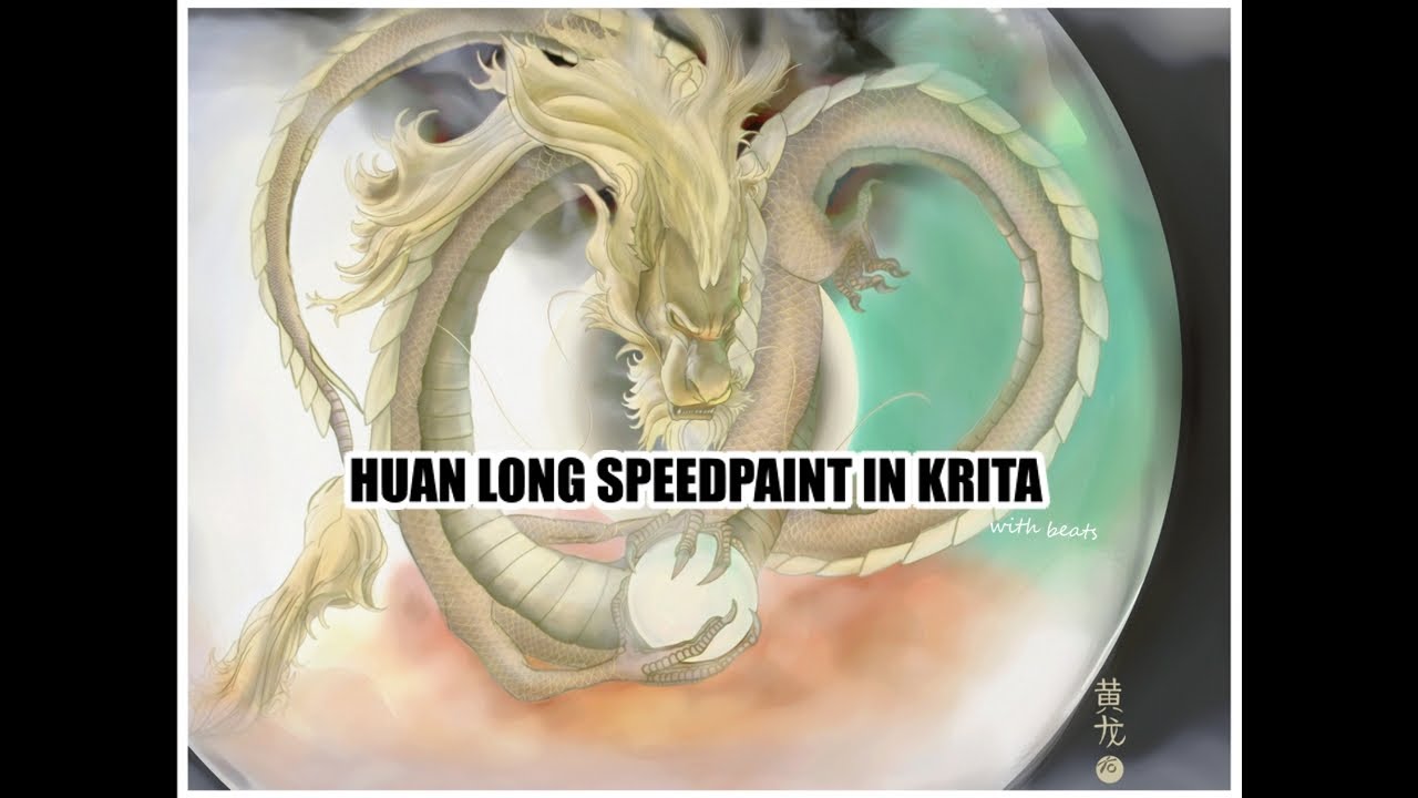 Yellow Dragon of the Center | Speedpaint in Krita | Beats
