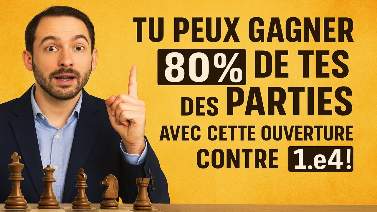 Tu peux GAGNER 80 % de tes parties avec cette ouverture contre 1.e4 !