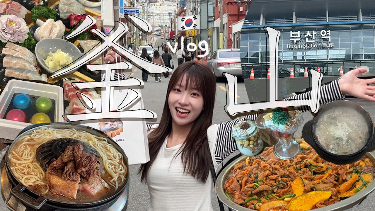 韓国会社員の休日🚃弾丸釜山旅行Vlog / 現地人おすすめのご飯を食べまくった2泊3日😋 한국에서 일하는 일본인의 즉흥 부산 브이로그🚃 먹기만 한 2박3일..