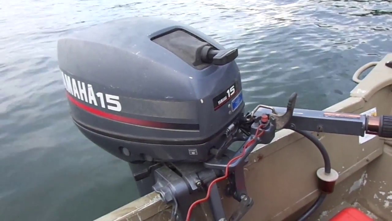 1997 Yamaha 15 HP 0n 1448 Jon boat.
