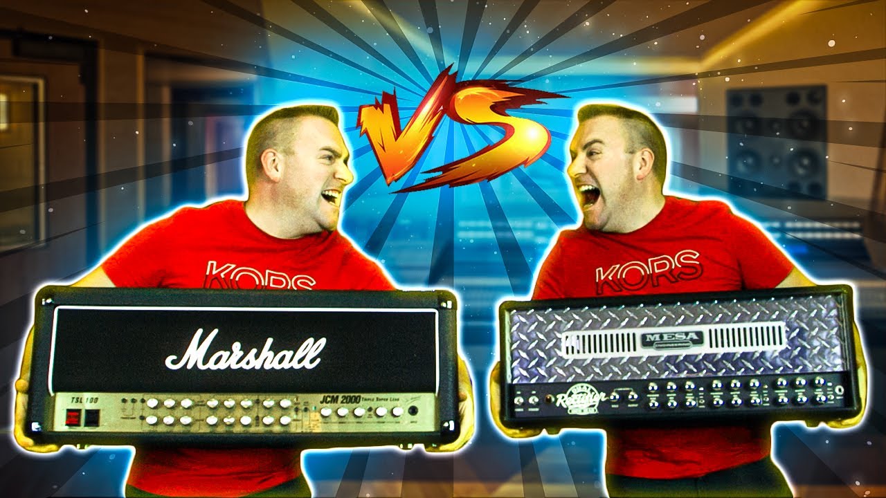 Сравнение Marshall JCM 2000 TSL 100 и Mesa Boogie 3ch 100w Dual Rectifier на высоком коэффициенте...
