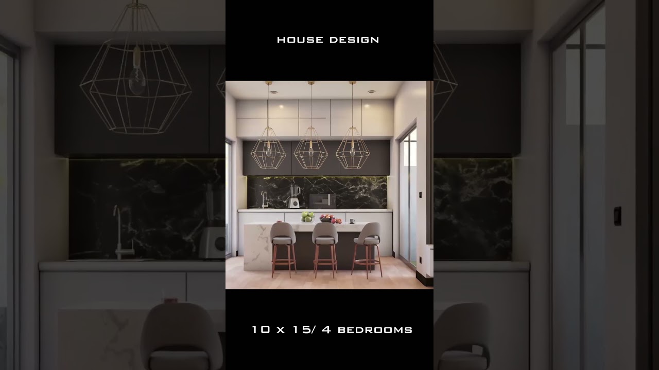 Simple modern house design 10x15/ 4 bedrooms 