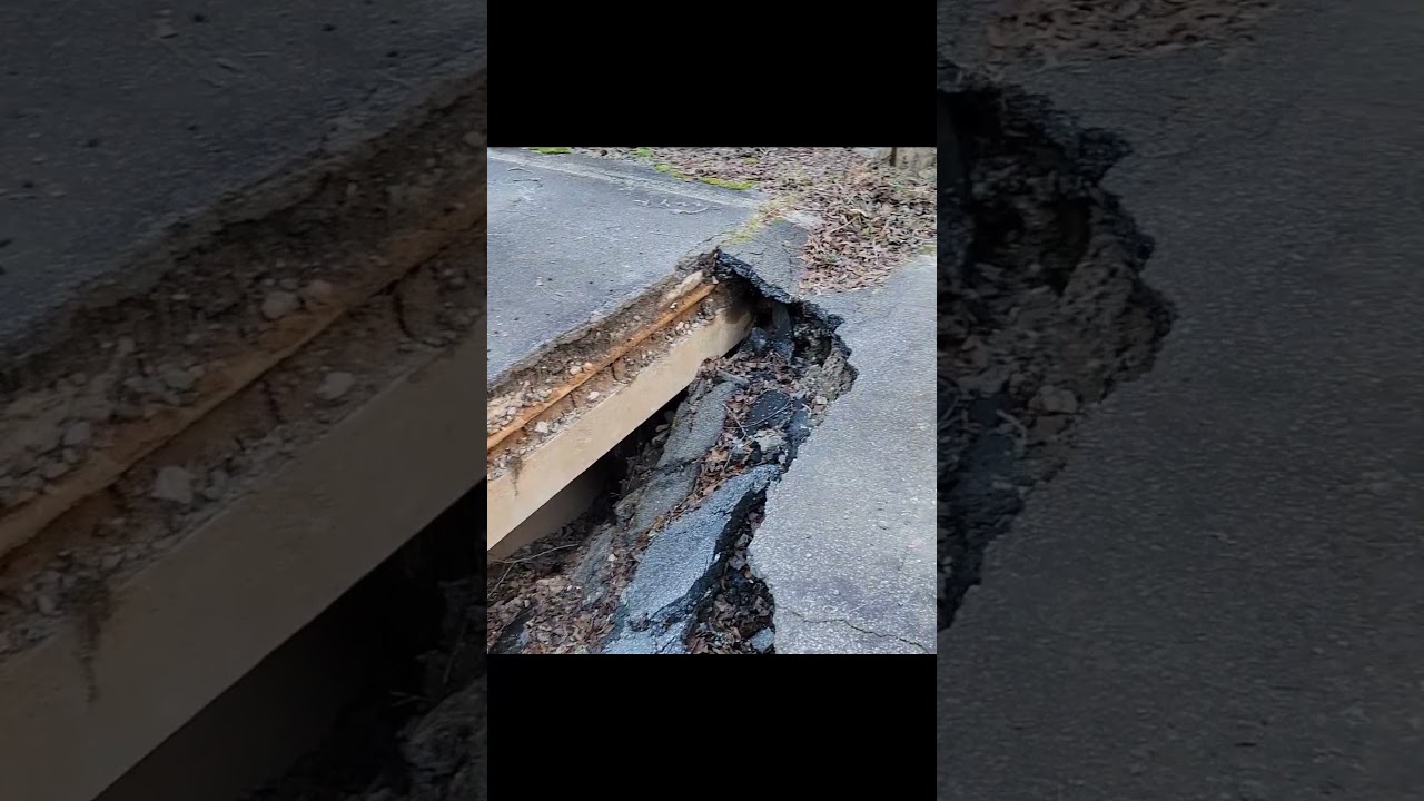 BRIDGE WASHOUT - ROAD COLLAPSE - #subscribe #travel #bridge #road