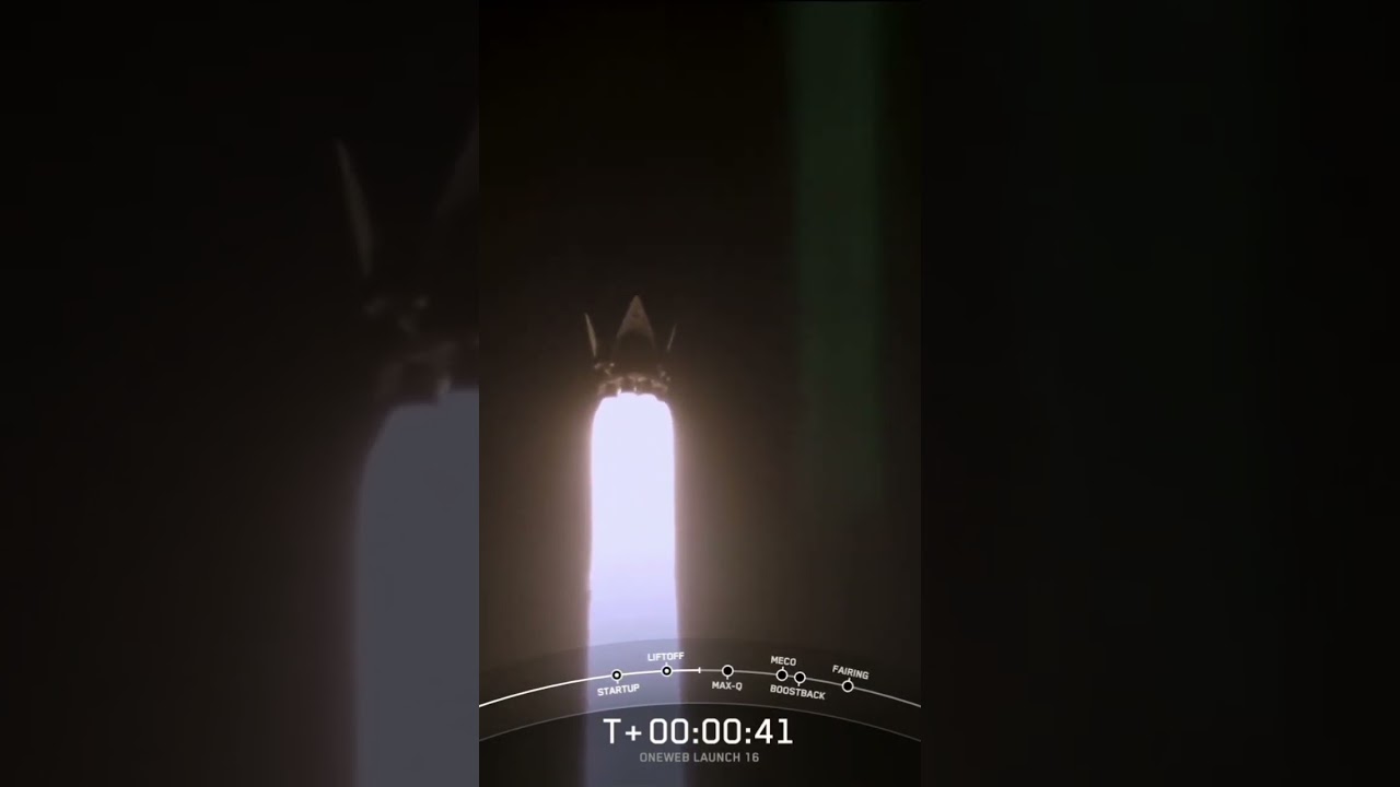 Liftoff of Falcon9 carrying new 40 OneWeb satellites 🛰