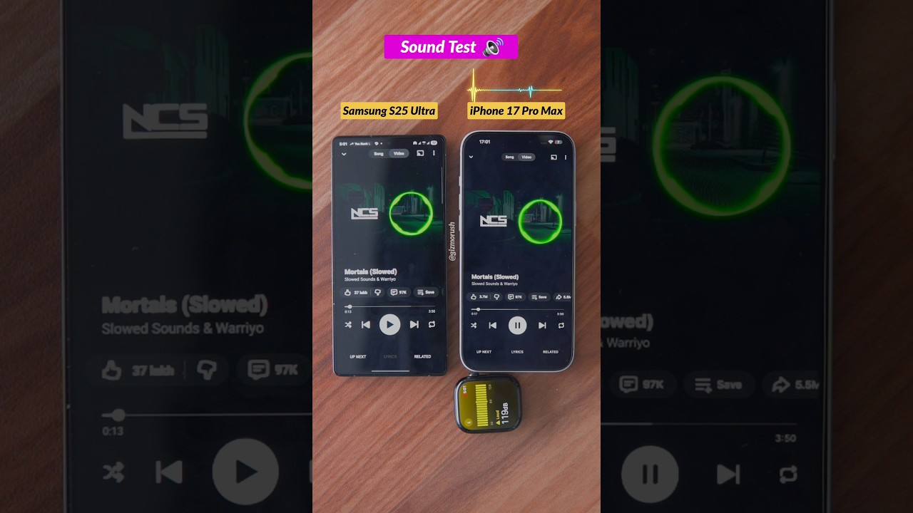 iPhone 17 Pro Max Speaker Sound Test Vs Samsung S25 Ultra