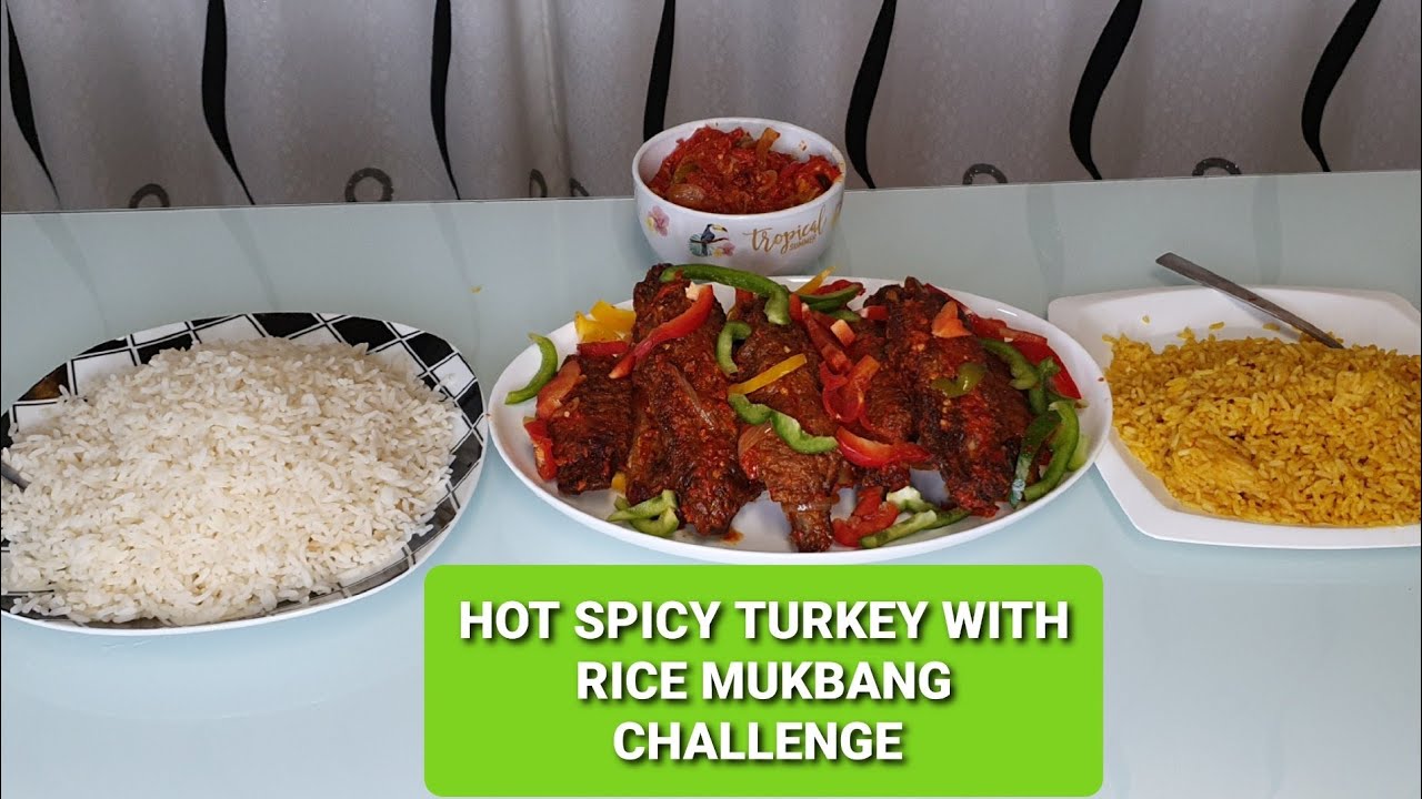 HOT SPICY TURKEY WITH RICE MUKBANG CHALLENGE