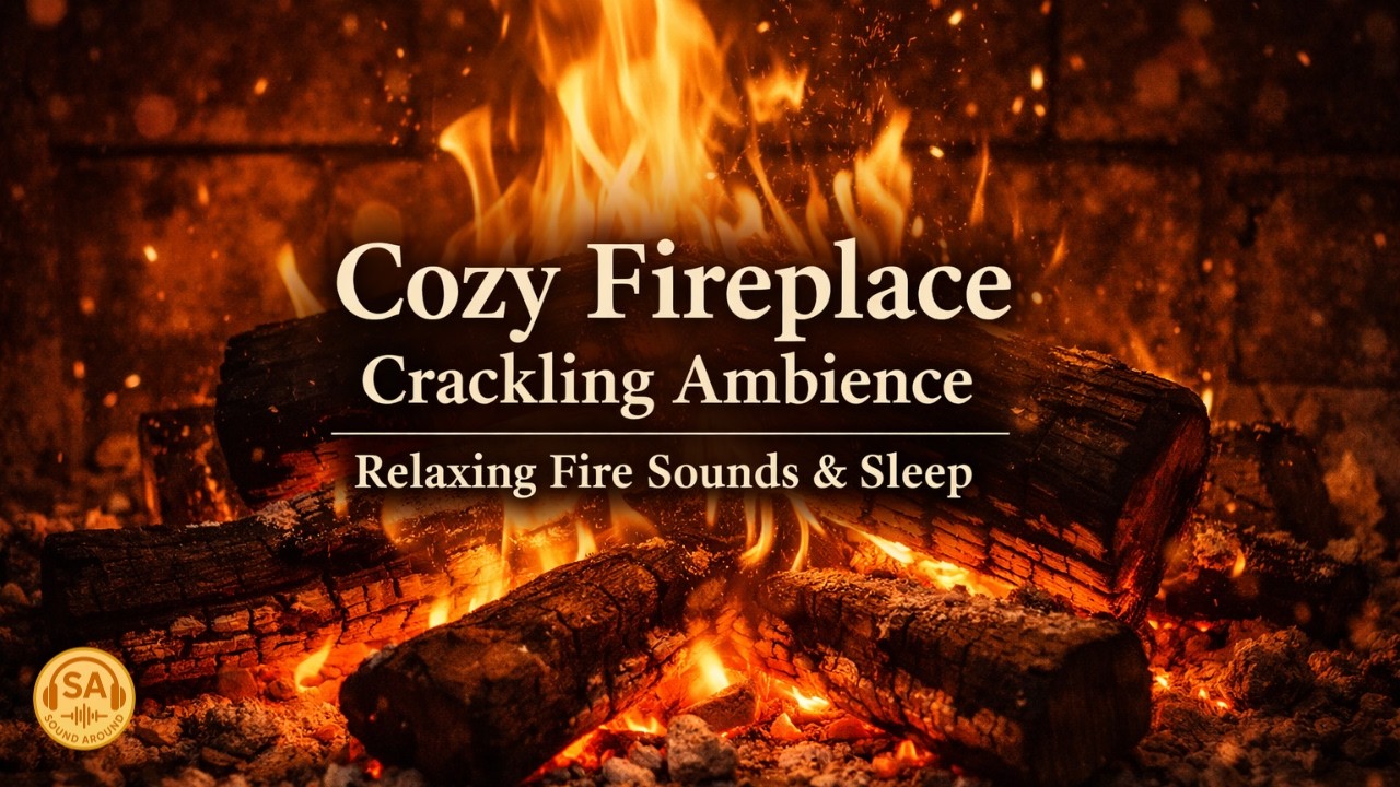 🔥 Cozy Fireplace Crackling Ambience – Warm Fire Sounds for Relaxation & Sleep
