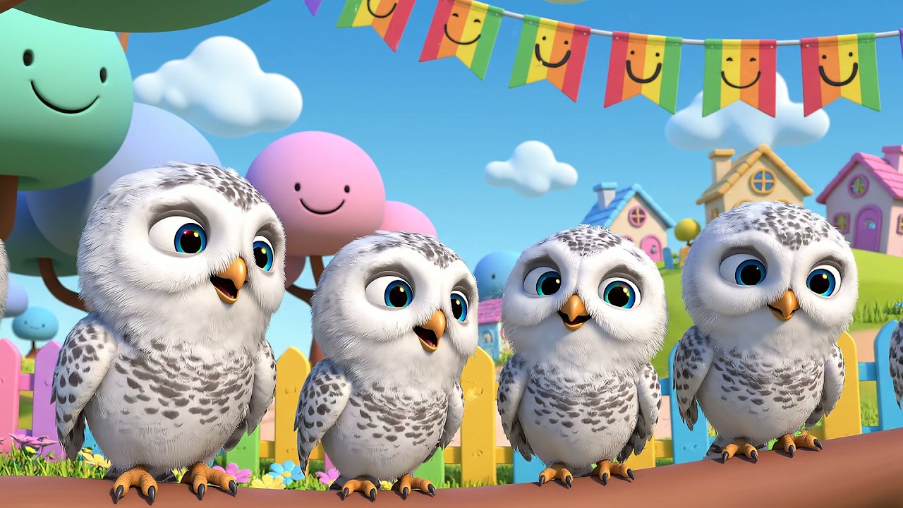 Five Little Owls Blink Blink Blink | Peaceful Nighttime & Counting Nursery Rhymes