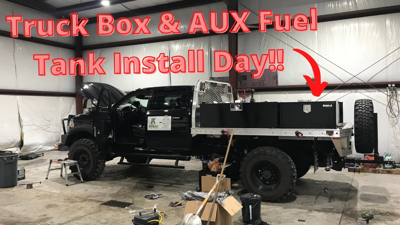 It's Truck Box & Auxiliary Fuel Tank Install Day! Ram 5500 Buyers Boxes 4x4 Off Road Overland Build