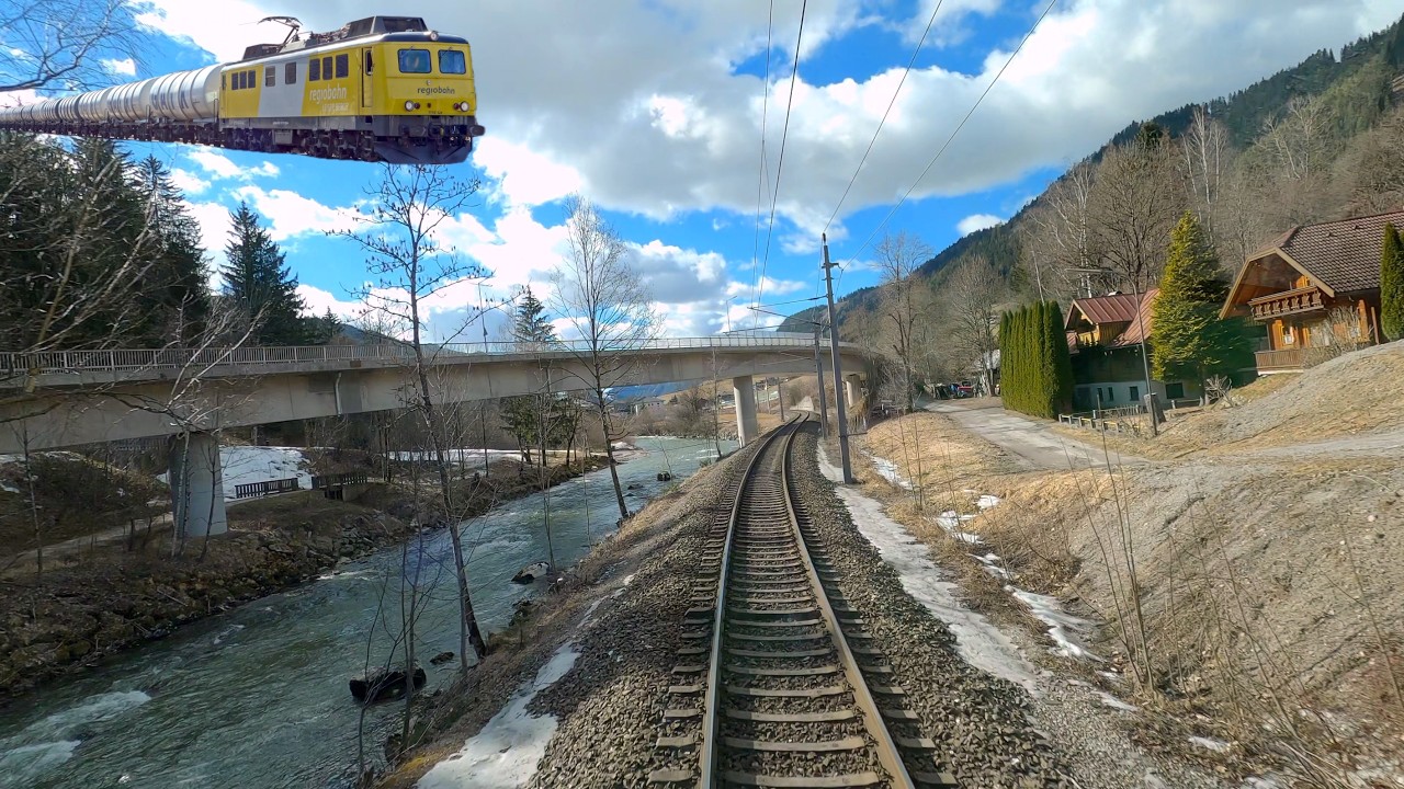 ★ 4K 🇦🇹 Graz - Selzthal - Innsbruck - Bludenz - 🇨🇭 Buchs cab ride, Austria [27.2.2021] ÖBB 1110