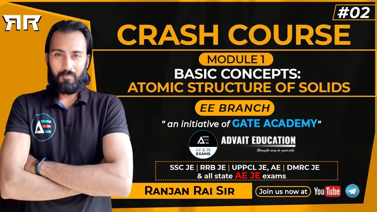 Module 1 | Basic Concepts : Atomic Structure Of Solids | CRASH COURSE By Ranjan Sir | AE\JE