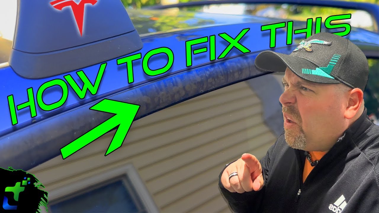 How To Fix Tesla Window Trim | Rainbow, discoloration issues on exterior trim of Tesla Model S/3/X/Y