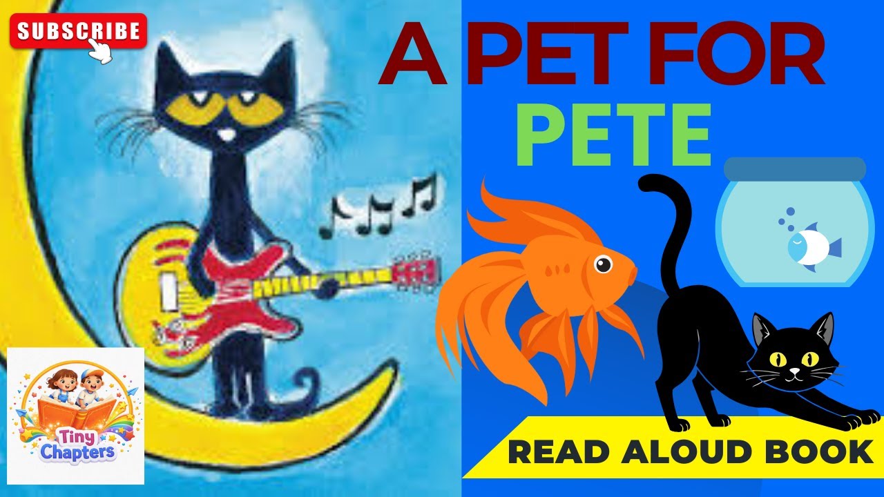 Pete The Cat Read Aloud Story For Kids | A Pet For Pete | Motivational Story