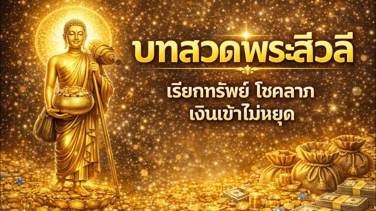 บทสวดพระสีวลีมหาลาภ 60 นาที เรียกทรัพย์แรงมาก เงินเข้าไม่หยุด ค้าขายรุ่ง