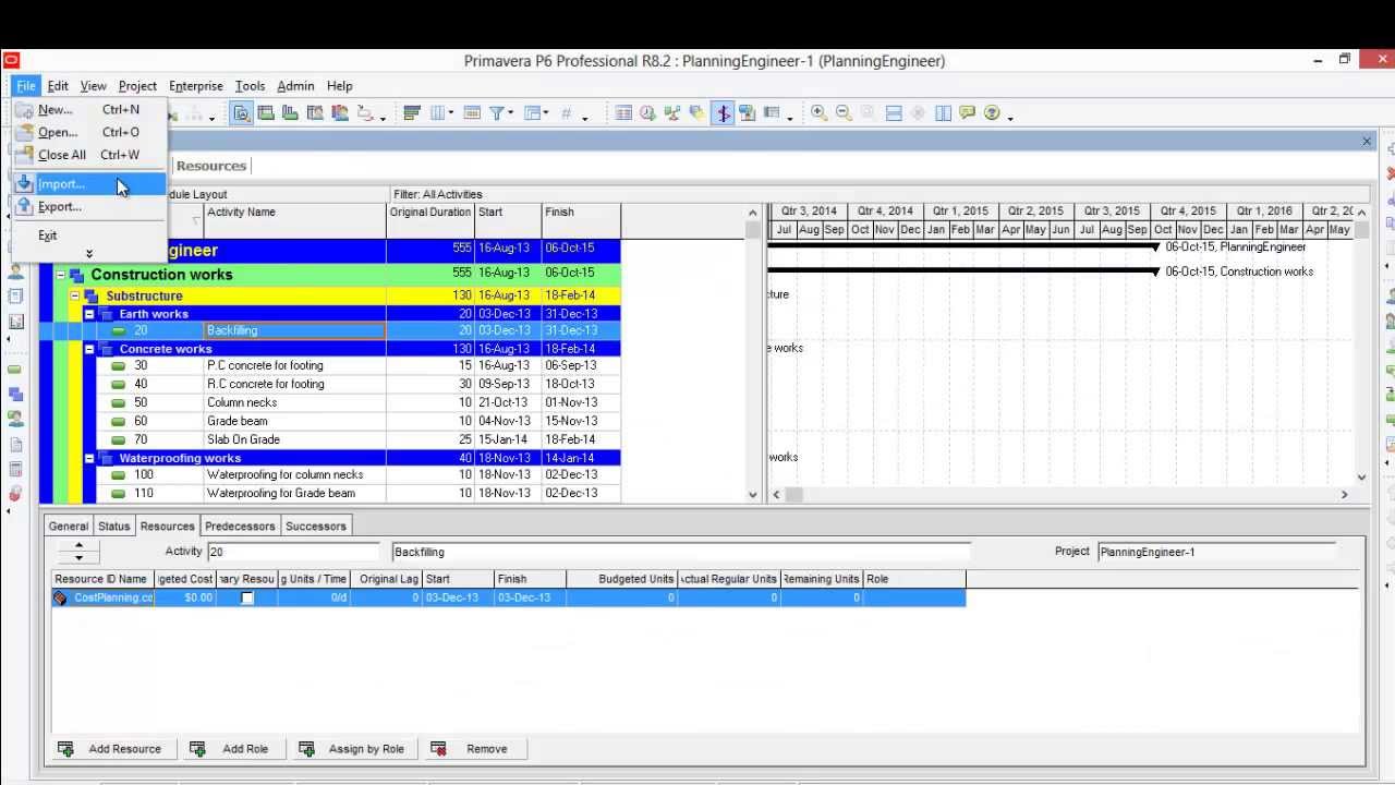 Lesson 6 part 6 Add the cost to each activity in the schedule