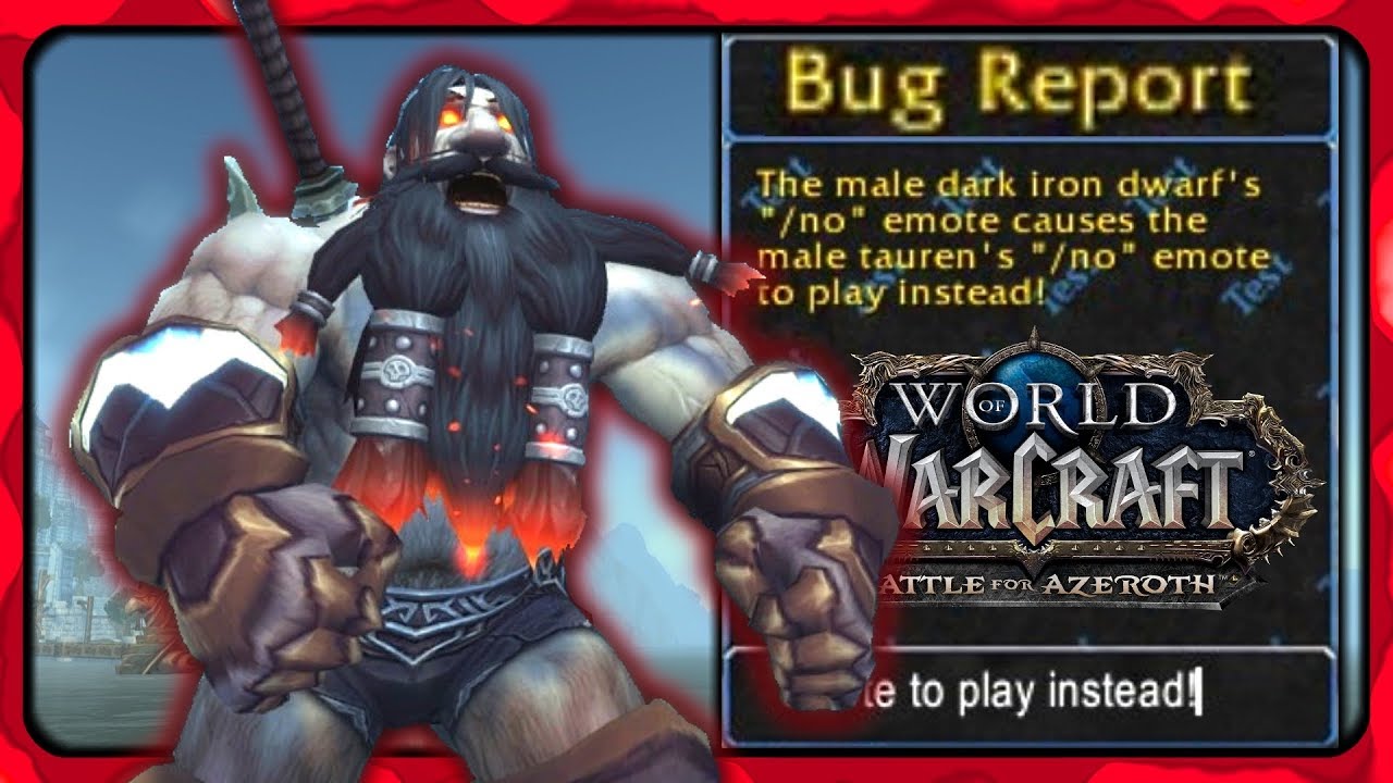 WOW BFA ► Male Dark Iron Dwarf Flirts, Jokes & Other Emotes (BETA)
