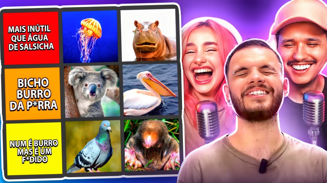 RANKEANDO OS ANIMAIS MAIS BURR0S DO MUNDO! - tierlist (ft. @simsousilva)