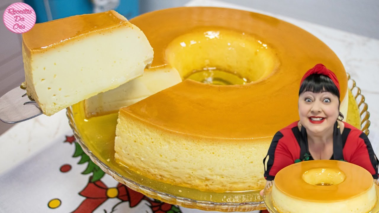 PUDIM CREMOSO GIGANTE DE LEITE NINHO (SÓ 4 INGREDIENTES) ESPECIAL DE NATAL I RECEITAS DA CRIS