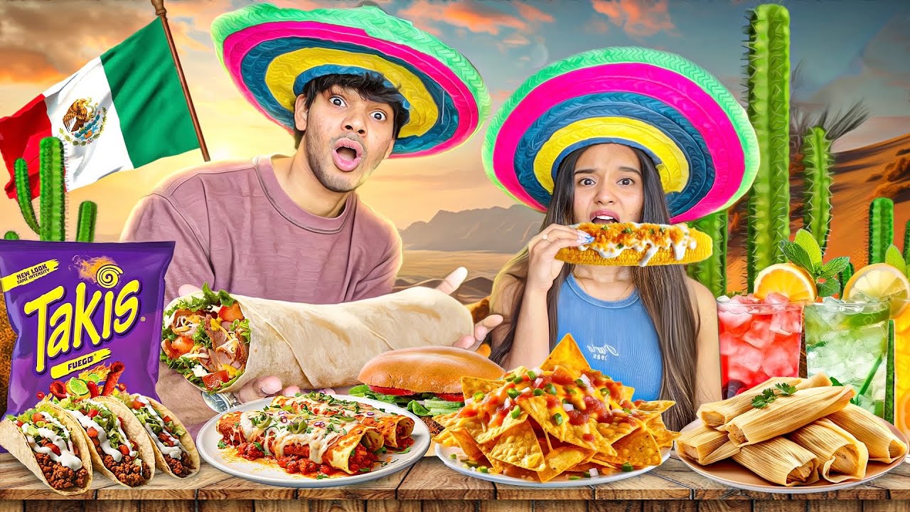 Eating Only Mexican Food  For 24 Hours | කවදාවත් කාපු නැති මෙක්සිකෝවේ කෑම 🇲🇽 🤤 - සිංහල vlog