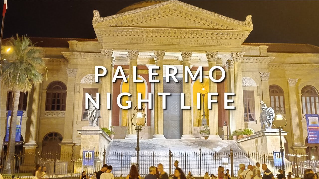 Palermo Sicily Historical Centre Nightlife Palermo Sicilija Istorijski Centar Noćni Život