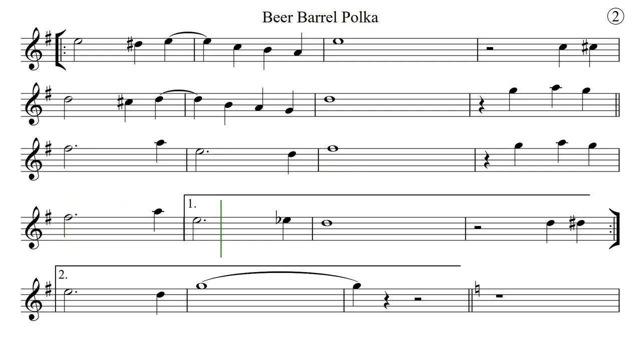 BEER BARREL POLKA (Roll Out the Barrel) for Bb Clarinet Sheet Music Play Along Backing Track