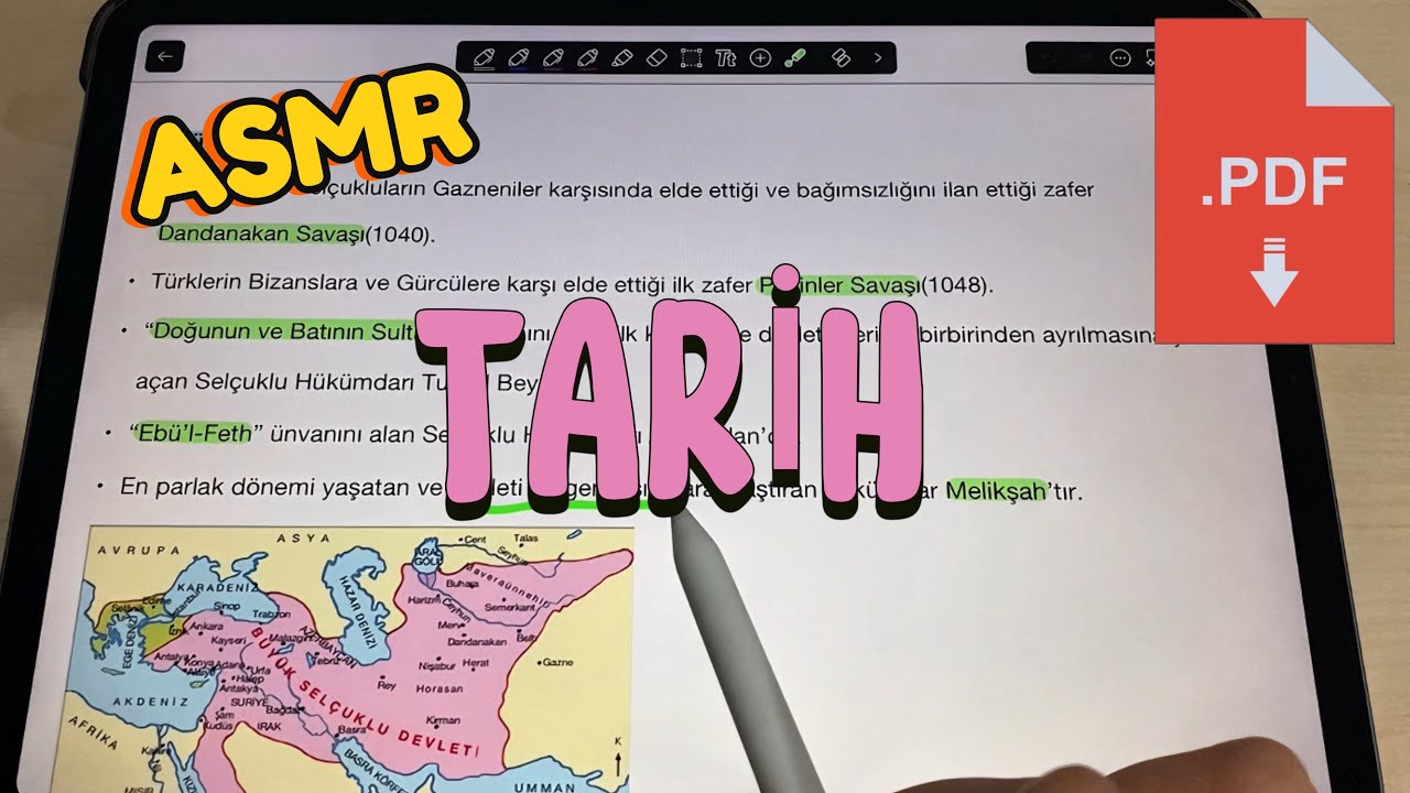 ASMR iPad | Tarih 1 | KPSS | Türkçe ASMR