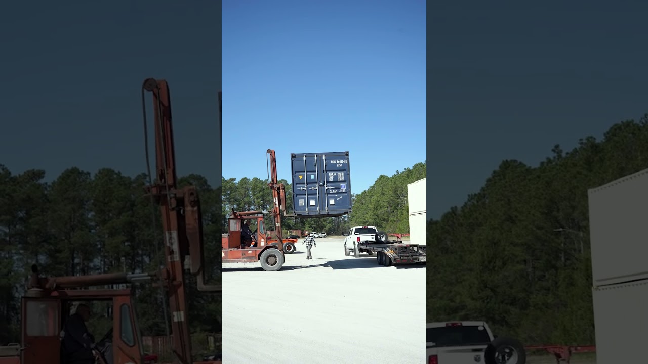 Hauling a Shipping Container Across the State