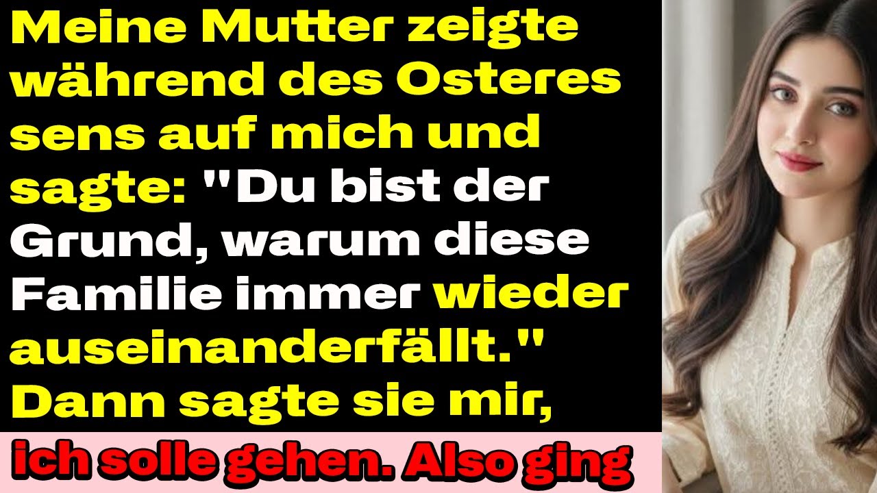 Beim Osteressen zeigte meine Mutter auf mich: „Du zerstörst diese Familie.“ Also tat ich…