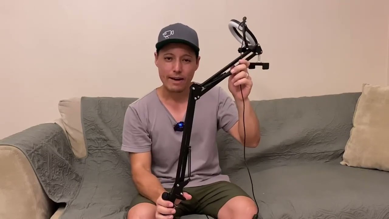 Overhead Camera Mount with Ring Light, Flexible Articulating Phone Arm Stand Review, Nice built qual