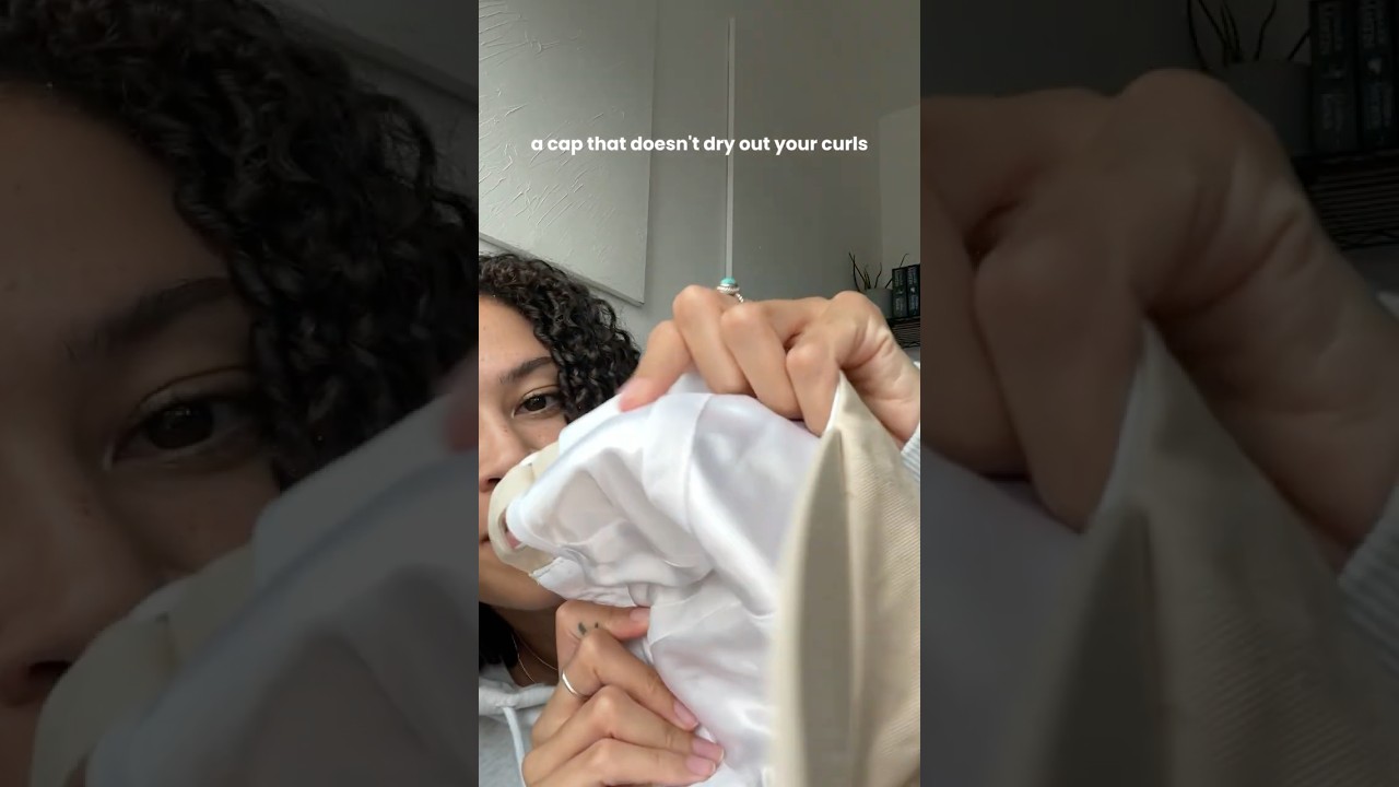 a cap… but it’s satin lined so it won’t make your hair frizzy!! 