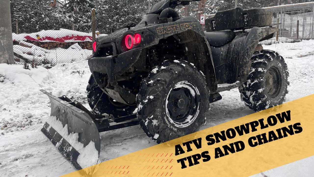 KAWASAKI BRUTE FORCE 750 SNOWPLOW TIPS AND CHAINS