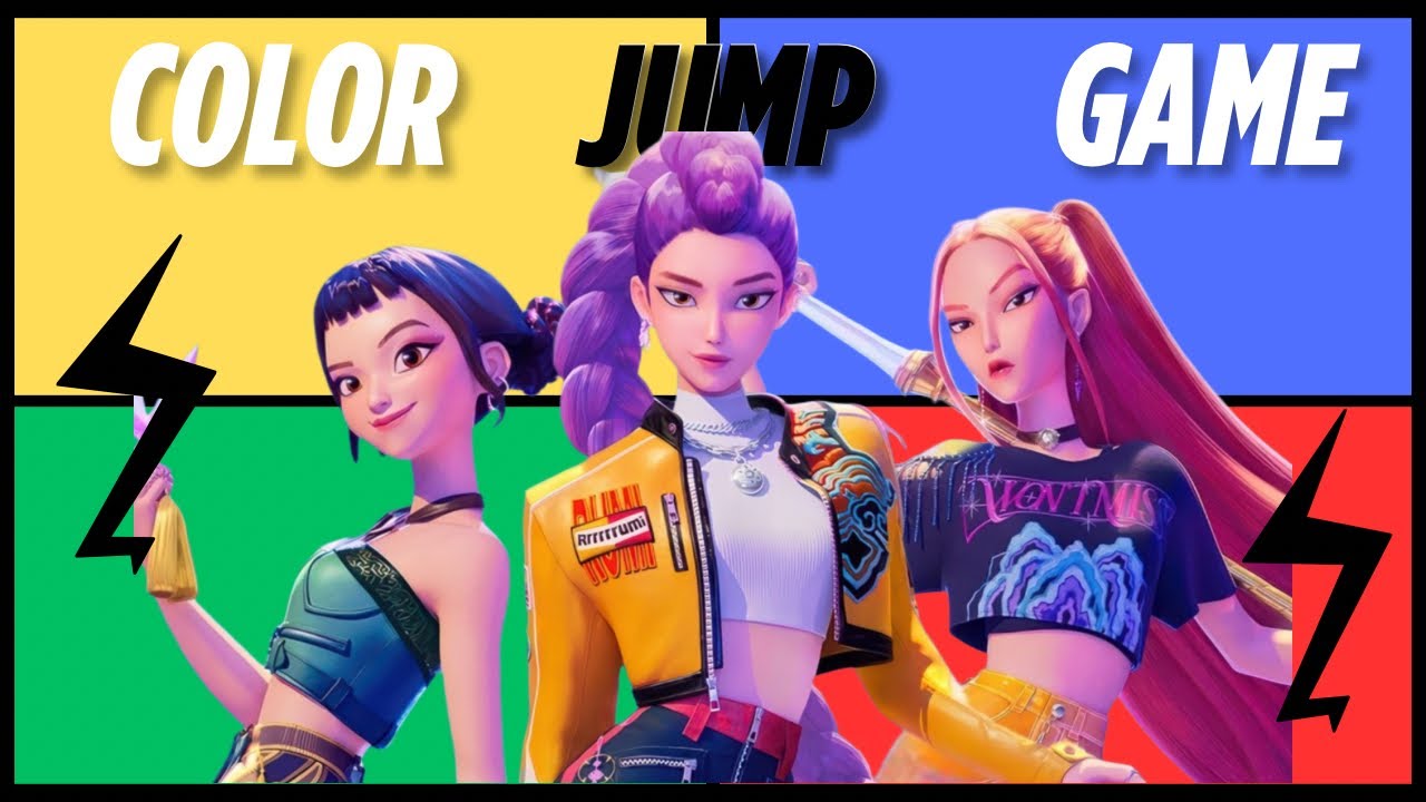 Color Jump Game for Kids | Fun Indoor Exercise Color Game for Kids | KPop Demon Hunters Fast speed 